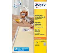 4725 etichette di rimozione laser bianco, formato 25,4 x 10 mm (25 fogli/cdt)