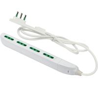 47404 Multipresa SLIM 1,5 Metri, 4 Prese Bipasso Con Spina Grande CLOCK Utile pe