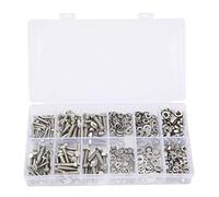 475 pz. 304 Vite In Acciaio Inox Bulloni Esagonali Dadi Guarnizione M4/5/6 Assortimento Set Box