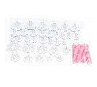 47Pcs Cake Embossing Set | High - Grade Plastic Fondant & Cookie Stamps | DIY Cake Decorating Tools for Cupcakes/Desserts/Clay Crafts