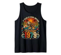 47th Birthday Retro Sloth Tropical Vintage 1979 47 Years Old Canotta