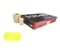 48.600 Etichette Fluorescenti Onda Permanenti Colore Giallo Mm 26x12 per Prezzatrici ad una linea di stampa - Confezione da 36 rotoli