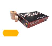 48.600 Etichette Onda Permanenti Fluorescenti Colore Arancione Mm 26x12 per Prezzatrici - Confezione da 36 Rotoli