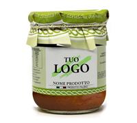 48 Barattoli da 280g Pesto Siciliano con Mandorle Condimento per pasta con etichetta personalizzabile con Pomodoro Formaggio Aglio Basicilico Olio evo - Prodotti Tipici Siciliani