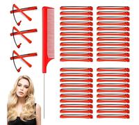 48 bastoncini per permanente per capelli corti, bigodini per capelli corti, bigodini per arricciare i capelli, bigodini per permanente corti e freddi, kit antiscivolo per permanente con pettine,