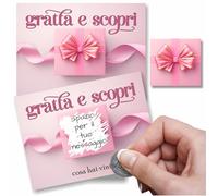 48 Biglietti Gratta e Vinci Personalizzabili, Buoni Regalo da Compilare | Regali per clienti centro estetico, parrucchiera e negozi, idea originale con sorpresa per offerte e fidelizzazione clientela