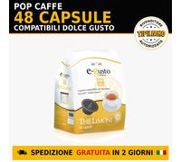 48 Capsule Pop Caffè E-Gusto The Al Limone compatibili Dolce Gusto