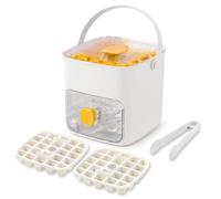 48 Cube Double Deck Portable Ice Maker with Easy-Press Lid & Tongs (Yellow)