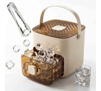 48 Cube Ice Maker Decck Portatile Ice Maker con Easy Press Lid, Con Coperchio E Scatola Di Stoccaggio, Ice Cube Maker Con Stoccaggio - Perdite A Prova Di Perdita, Per Casa, Cucina, Picnic, Vita Quotid