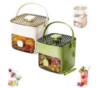 48 Cubi Macchina Per Ghiaccio Con Coperchio Easy-Press - Macchina Per Ghiaccio Portatile A Doppio Livello, Vassoio Per Ghiaccio Portatile, Ghiaccio A Strati Con Cassetto, Stampo Per Whisky (2 pcs-2)