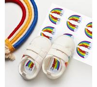 48 Etichette ahesive per scarpe destra e sinistra personalizzate con nome | Etichette destra/sinistra per scarpe adesive per bambini - Stikets