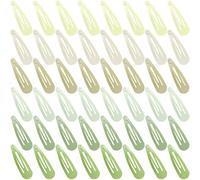 48 fermagli in metallo per donne, antiscivolo, a forma di goccia d'acqua, per capelli spessi, sottili e fini, accessori classici, verde sfumato, 1,97 x 0,5 pollici