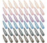 48 fermagli in metallo per donne, antiscivolo, a forma di goccia d'acqua, per capelli spessi, sottili e fini, accessori classici, rosa, blu e verde, 1,97 x 0,5 pollici