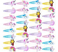 48 fermagli per capelli a forma di unicorno, per ragazze e donne, regalo per feste di compleanno, antiscivolo, accessori per capelli con unicorno (48 pezzi, unicorno)