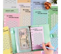 48 fogli A6, rilegatura per budget planner accessori 100 envelope challenge libro di bilancio, risparmio di denaro, risparmio di denaro