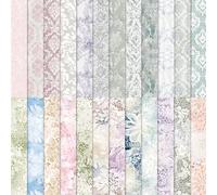 48 Fogli Carta per Scrapbooking Motivo in Barocco Carta per Origami Acquerello 24 Disegni Carta con Motivi 6 "X 6" Decoupage Decorativa per Festival Forniture Fai da te Fabbricazione Album Biglietti