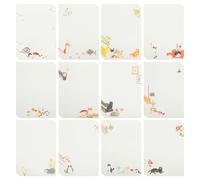 48 fogli di carta da lettere in stile cartone animato, formato A5, con stampa animale, carta da lettere, cartoleria, lista dei regali, biglietti di auguri per scrivere lettere inviti poesia ufficio