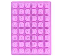 48 Grid Silicone Alphabet Baking Form | Food Grade Baking Tray for Chocolate/Sweets/Ice Cubes | Reusable & Non - Stick Cookie Baking Form | Oven, Microwave, Dishwasher Safe