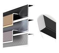 48 Inch Stair Nose Molding L Shape Metal Stair Nose Anti-Slip Treads Edging Trim Strip, 2'' 4'' Wide Stairs Edge Trim for Outdoor Indoor Stairs(Black,W100mm/4in)