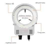 48 LED Microscopio Industriale Telecamera Sorgente Luminosa Lampada Illuminatore Lampada Interfaccia USB A LuminositÃ Regolabile