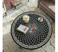 48 " Marmo Caffè Centrale Table Top Pietra Dura Floreale Inserto Arredo Casa
