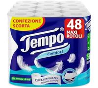 48 Maxi Rotoli Carta Igienica Tempo Comfort Morbida Resistente Qualità Premium
