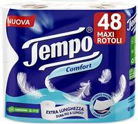 48 Maxi Rotoli Tempo Carta Igienica Comfort Morbida E Resistente