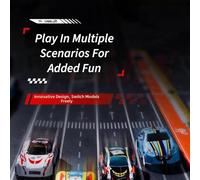 48 Mini Pull-Back Cars with Built-in Garage Set, Multiple Simulation Scenes Metal Alloy Racing car Toys, Bulk Mental Trucks Toy Vehicles Set for Kids, for Boys and Girls (Blue)