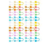 48 Pcs Copertura Cannucce Tappo Di Paglia Silicone Bere Protettore