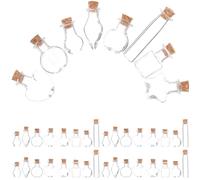 48 Pcs Mini Vasetti Con Coperchio Piccole Bottiglie Tappo Sughero