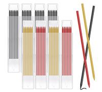 48 Pcs Ricariche per Matita Carpentiere, 2,8mm Solida Ricariche Nero per Matita Falegname, Marcatore di Fori Profondi, Matita Falegname Professionali per La Lavorazione del Legno (3 Colori)
