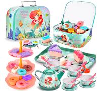 48 PCS Set Da Tè per Bambini,Giocattoli Sirena Di Latta Tea Party Finta Di Gioca