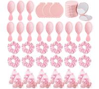 48 pezzi accessori per trucco, accessori per feste, con spazzole per capelli, gomme per capelli, specchio cosmetico, sacchetto in organza e accessori per pennelli da trucco per donne e ragazzi