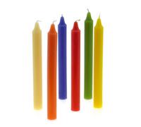 48 PEZZI CANDELE LUNGHE 19CM PROFUMATE COLORATE DECORAZIONE AROMATERAPIA
