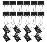 48 Pezzi Clip Fermacarte Nero in Metallo, per Ufficio e Documenti | Confezione da 1, Struttura Semplice e Originale, per Insegnanti e Studenti, per Scrapbooking e Memo Decorativi