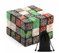 48 pezzi contatori dadi, token dadi fedeltà D6 dadi compatibili con MTG, CCG, Magic The Gathering MTG dice dadi, accessori per gioco di carte con sacchetti di immagazzinaggio