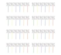 48 Pezzi di Girandole DIY Artigianali Girandole di Carta Bianca Colora Le T6614