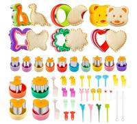 48 pezzi di tagliabiscotti, Tagliapane e verdura bambini, Tagliapane per bambini, Tagliapanini kit, Accessori Bento per sushi, frutta, torta, biscotti