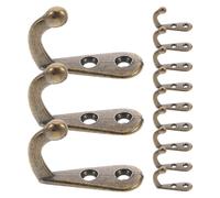48 Pezzi Gancio da Muro Vintage in Lega di Zinco, Singolo, Bronzo | Montaggio a Doppio Foro con Viti Incluse, Salvaspazio per Asciugamani e Grembiuli, Stile Rustico