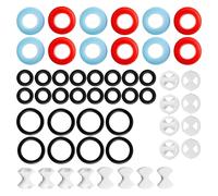 48 Pezzi Guarnizioni Valvola - Rondelle in Ceramica e Silicone per Cartucce di Rubinetto 1/2" Quarto di Torre,Accessori di Ricambio per Riparazione Robine