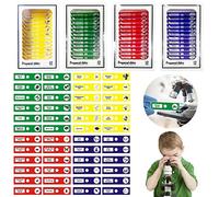 48 Pezzi Microscope Slides, Vetrino per Microscopio Stereo per Bambini, Campione Animali Piante Fiori Insetti per Didattica Scienze Biologiche di Base