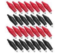 48 Pezzi Pinza Coccodrillo Isolata Grande per Test Cavi e Batteria | Rosso e Nero, Copertura Protettiva in Pvc e Ferro, Presa Sicura per Ricarica e Progetti Fai da Te