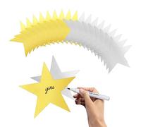 48 Pezzi Ritagli Di Stelle Glitterate,Stella Ritaglio Di Carta Oro,E Argento,Stelle Glitter Ritaglio Di Carta Coriandoli Stelle Di Cartone 16cm,Stella Di Natale Glitter Decorazion,Décoration Croisière