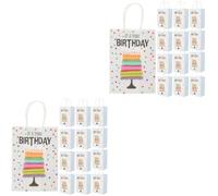 48 Pezzi Sacchetti Regalo Compleanno in Carta, Buste Carine per Dolci | Confezione Multipla, Distribuzione Facile degli Omaggi, Adatte a Caramelle e Carte Regalo, per Negozi