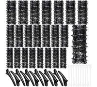 48 Pezzi Set di Rulli per Capelli a Rete in Metallo 3 Dimensioni Bigodini Capelli Bigodini da Parrucchieri con Fermagli per Capelli con Denti di Anatra per Strumenti da Styling