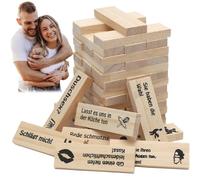 48 pezzi tedeschi impilabili in blocchi di legno per coppie, super sfacciato, gioco a torre di blocco seducente, The Lust Tower Blocks, San Valentino, giochi di coppia per coppie appuntamenti
