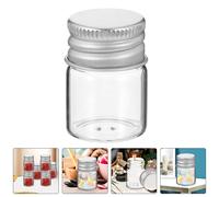 48 piccole bottiglie di : bottigliette trasparenti con tappi a vite,