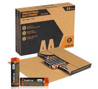 48 Pile Alcaline AA / LR6 / Stilo / 1,5V Uniross Industrial per Dispositivi Professionali Mouse Telecomandi Radio Torce e Giocattoli - 2 Box da 24 Batterie