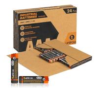 48 Pile Alcaline AAA / LR03 / Ministilo / 1,5V Uniross Industrial per Dispositivi Professionali Mouse Telecomandi Radio Torce e Giocattoli - 2 Box da 24 Batterie