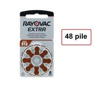 48 pile batterie RAYOVAC EXTRA 312 PR41 x protesi acustiche apparecchi acustici